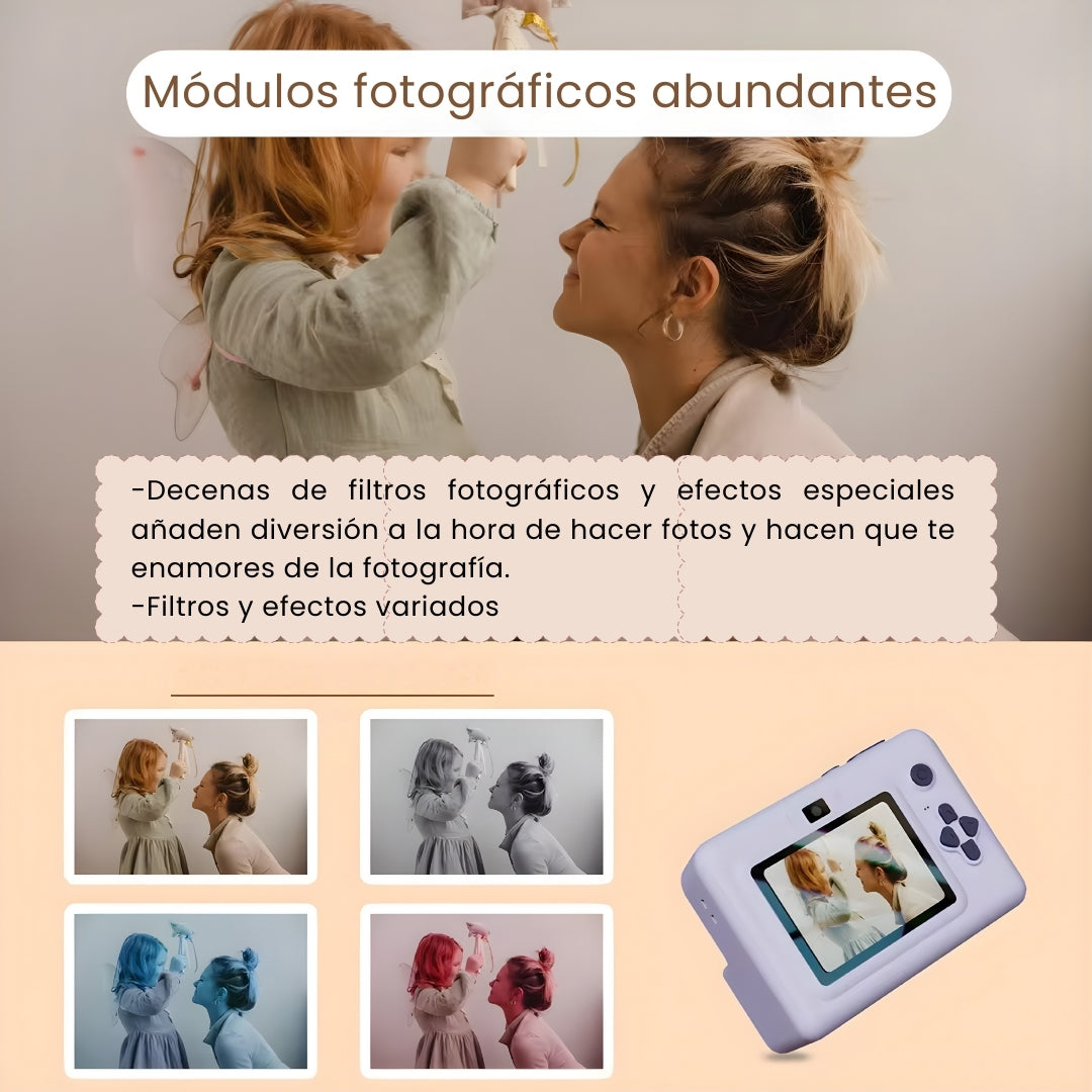 Cámara Instantánea MiniPrint — Fotos al Momento para Niños y Adultos